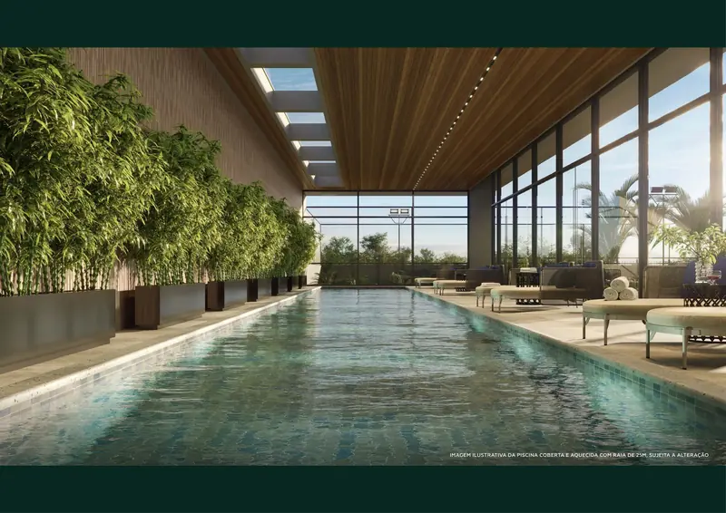 Piscina coberta aquecida de 25 metros